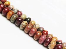 Image de 5x10 mm, perles rondelles, pierres gemmes, jaspe ruisseau rouge, naturel