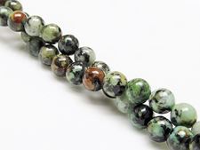Image de 6x6 mm, perles rondes, pierres gemmes, turquoise africaine, naturelle