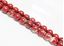 Picture of 8x8 mm, round, gemstone beads, banded red jasper, natural