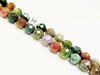 Picture of 8x8 mm, round, gemstone beads, Fancy jasper, natural, faceted
