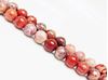 Picture of 8x8 mm, round, gemstone beads, imperial jasper, red, natural