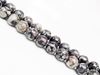 Picture of 8x8 mm, round, gemstone beads, ocean jasper, black, natural