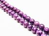 Image de 8x8 mm, perles rondes, pierres gemmes, jaspe océanique, violet