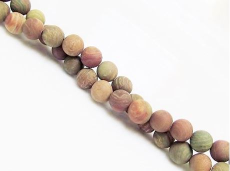 Image de 6x6 mm, perles rondes, pierres gemmes, jaspe rubané, naturel, dépoli