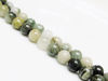 Picture of 8x8 mm, round, gemstone beads, striped jasper, laurel green, natural, A-grade