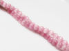 Afbeeldingen van 6x6 mm, rond, edelsteen kralen, kattenoog, roze, een streng
