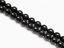 Picture of 8x8 mm, round, gemstone beads, tourmaline, black, natural, B-grade