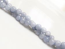 Image de 6x6 mm, perles rondes, pierres gemmes, quartz éponge, bleu jean