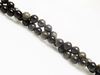 Picture of 6x6 mm, round, gemstone beads, obsidian, golden sheen, natural