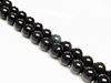 Picture of 8x8 mm, round, gemstone beads, obsidian, rainbow, natural