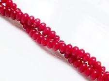Image de 3x6 mm, perles rondelles, pierres gemmes organiques, corail, rouge