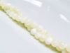 Picture of 6x6 mm, round, organic gemstone beads, mother of pearl, white