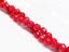 Picture of 6x6 mm, round, organic gemstone beads, coral, red, faceted