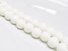 Picture of 8x8 mm, round, organic gemstone beads, pearl shell, white, A-grade