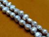 Image de 7-8 mm, pépites médium, pierres gemmes organiques, perles d'eau douce, naturelles, gris argenté