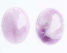 Picture of 13x18 mm, oval, gemstone cabochons, amethyst, natural