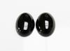 Image de 13x18 mm, ovale, cabochons de pierres gemmes, onyx, noir
