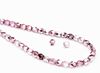 Image de 4x4 mm, perles à facettes tchèques rondes, transparentes, lustrées rose-lavande, miroir partiel