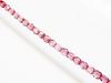 Picture of 4x4 mm, Czech faceted round beads, transparent, light topaz pink luster