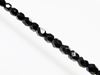 Picture of 6x6 mm, Czech faceted round beads, black, opaque