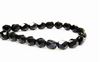 Picture of 6x6 mm, Czech faceted round beads, black, opaque, glossy finishing