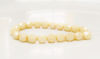 Picture of 6x6 mm, Czech faceted round beads, chalk white, opaque, cream butter white shimmer