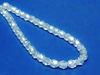 Picture of 6x6 mm, Czech faceted round beads, crystal, transparent, shimmering