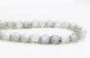 Image de 6x6 mm, perles à facettes tchèques rondes, cristal, transparent, pluie d'argent, pré-enfilé