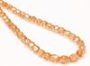 Picture of 6x6 mm, Czech faceted round beads, peachy pink, transparent, crackled