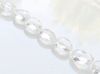Image de 10x8 mm, perles galets ovales, pierres gemmes, quartz hyalin, naturel, à facettes, taillé à la main, un brin