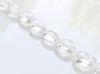 Image de 10x8 mm, perles galets ovales, pierres gemmes, quartz hyalin, naturel, à facettes, taillé à la main, un brin