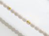 Image de 4x4 mm, perles à facettes tchèques rondes, blanc craie, opaque, AB