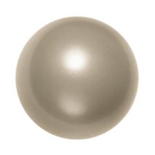 Afbeelding van 8x8 mm, ronde Swarovski® kristal kralen, pareleffect, platina of zilverachtig wit