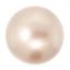 Picture of 8x8 mm, round Swarovski® Crystal beads, pearlized, powder almond or warm off-white beige