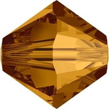 Image de 4 mm, perles rondes de cristal Swarovski®, cristal cuivre
