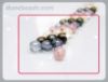 Picture of 6x6 mm, round, Czech druk beads, chalk white, opaque, butter cream white luster