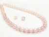 Picture of 4x4 mm, round, Czech druk beads, peachy rose, transparent, shimmering