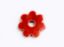 Image de 3.4x3.4 cm, pendentif, marguerite en céramique grecque, émail rouge en sourdine