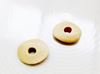 Picture of 16x13 mm, Greek ceramic cornflake disk beads, limestone beige, matte, 12 pieces