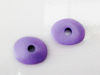 Picture of 16x13 mm, Greek ceramic cornflake disk beads, lilac purple, matte, 12 pieces