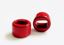 Picture of 18x18x10 mm, Greek ceramic slider beads, vermilion red enamel