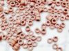 Image de 2x3.5 mm, petites perles cylindriques en céramique grecque, rose sienne, mat, 10 gr.