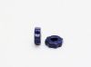 Image de 4x7 mm, perles espaceurs d'engrenage en céramique grecque, bleu marine, mat, 50 pièces
