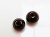 Image de 12x12 mm, perles rondes en céramique grecque, émail noir de jais