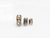 Picture of 6mm, rhinestone rondelle, brass beads, crystal-bronze-plated, 20 pieces