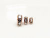 Picture of 6mm, rhinestone rondelle, brass beads, crystal-copper-plated, 20 pieces
