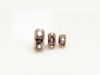 Picture of 8mm, rhinestone rondelle, brass beads, crystal-copper-plated, 20 pieces