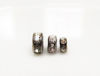 Image de 7mm, rondelles strass, perles en laiton, crystal-plaqué bronze à canon (gunmetal), 20 pièces