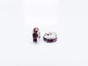 Picture of 5mm, rhinestone rondelle, brass beads, light amethyst purple-silver-plated, 20 pieces
