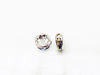 Picture of 6mm, rhinestone rondelle, brass beads, crystal AB-silver-plated, 20 pieces